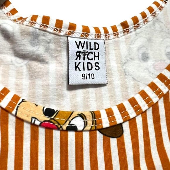 Wild Rich Kids 9/10Y Disney Chip and Dale Striped Twirl Dress - Picture 4 of 4